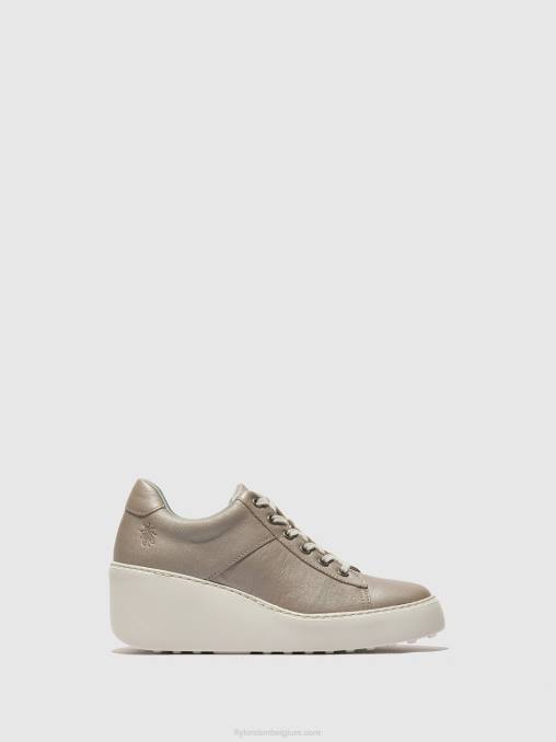 zilver Fly London vrouwen vetersneakers delf580 V2B0720