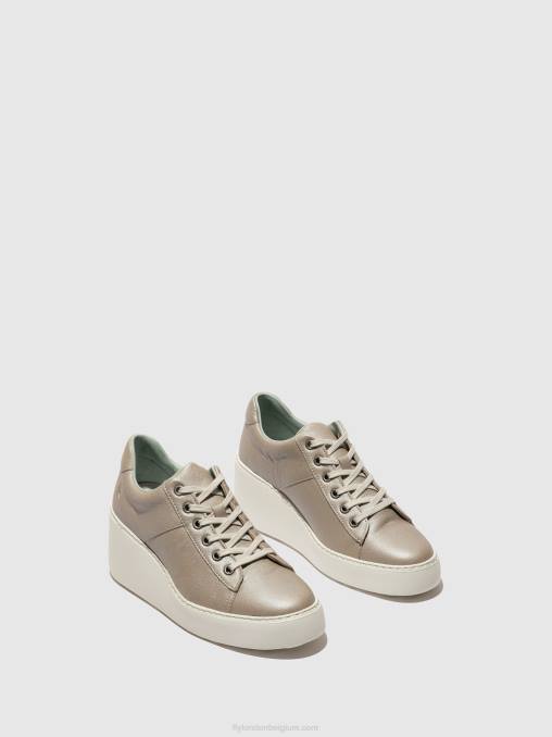 zilver Fly London vrouwen vetersneakers delf580 V2B0720
