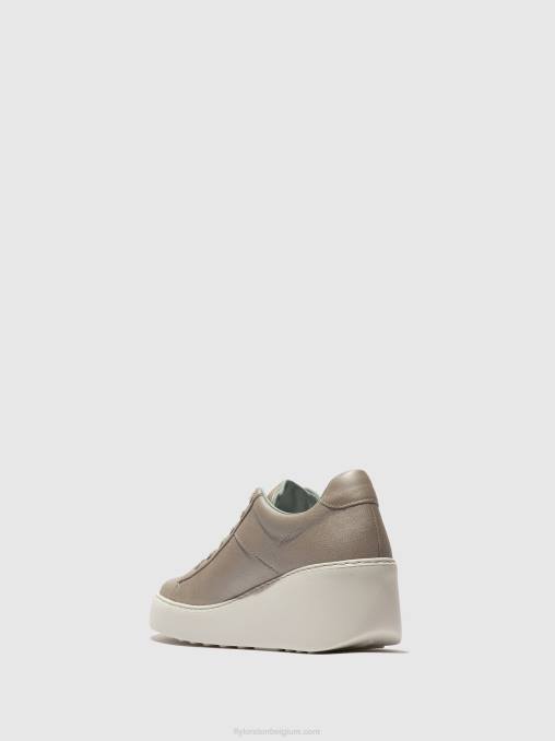 zilver Fly London vrouwen vetersneakers delf580 V2B0720