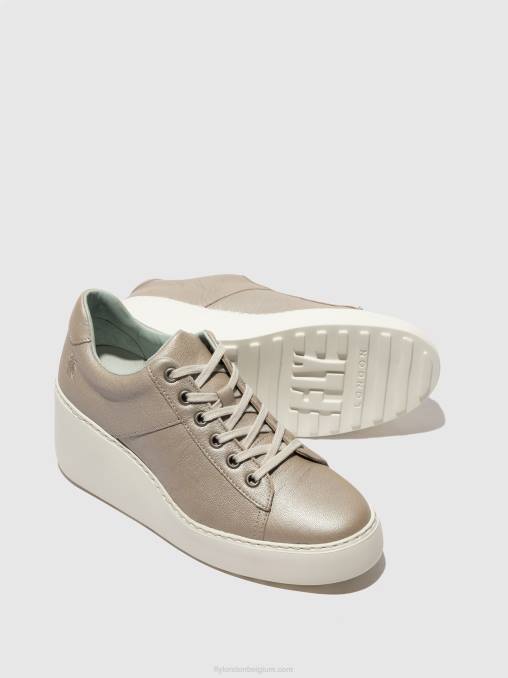 zilver Fly London vrouwen vetersneakers delf580 V2B0720
