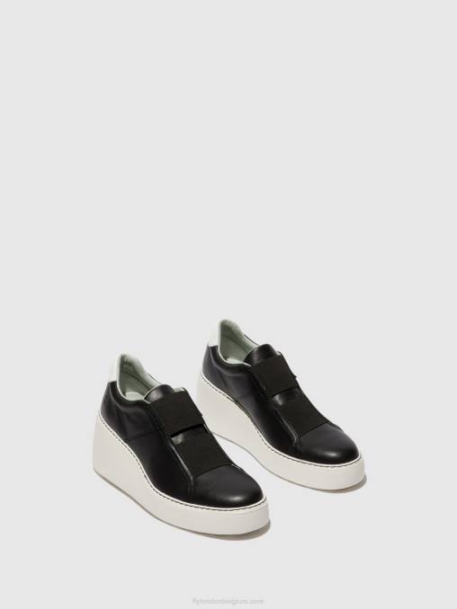 zwart Fly London vrouwen elastische sneakers dito581 V2B0730