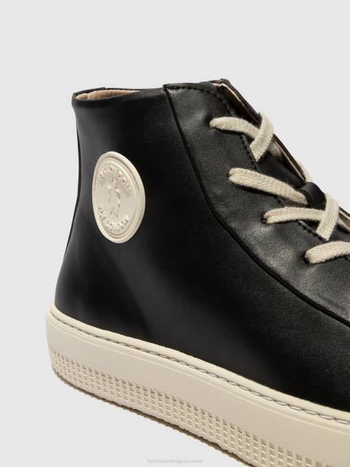 zwart Fly London vrouwen hoge sneakers topy586 V2B0726