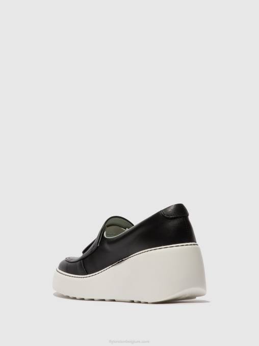 zwart Fly London vrouwen instapsneakers dala579 V2B0711