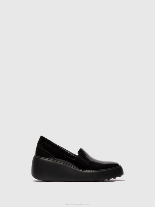 zwart Fly London vrouwen instapsneakers deca459 V2B0746