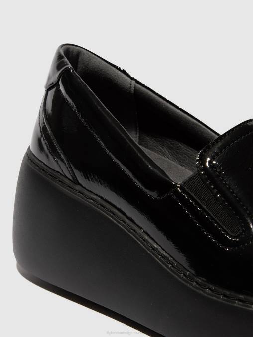 zwart Fly London vrouwen instapsneakers deca459 V2B0746