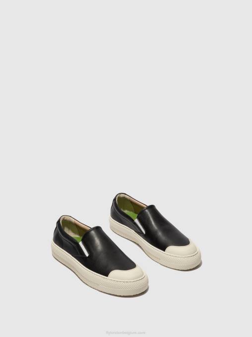 zwart Fly London vrouwen instapsneakers toaf584 V2B0706