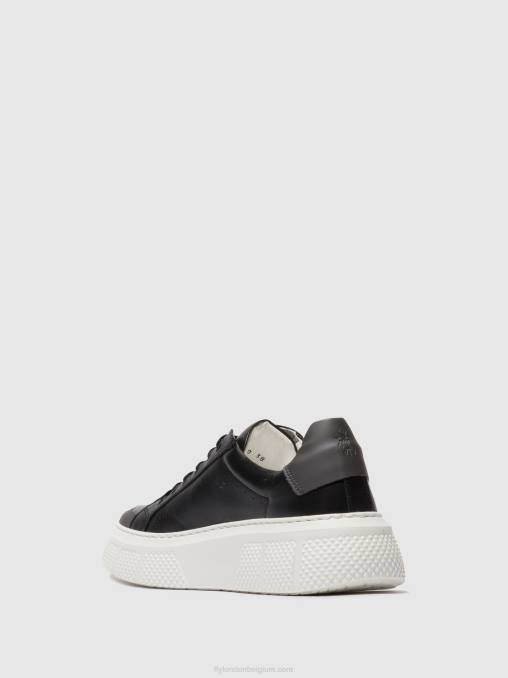 zwart Fly London vrouwen sneakers met veters emmy510 V2B0760