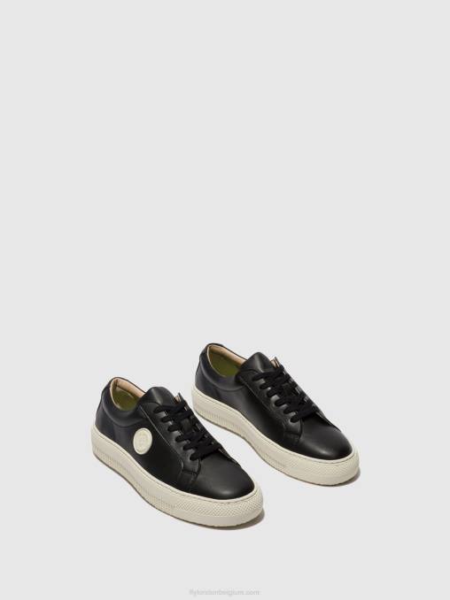 zwart Fly London vrouwen sneakers met veters tafa587 V2B0714