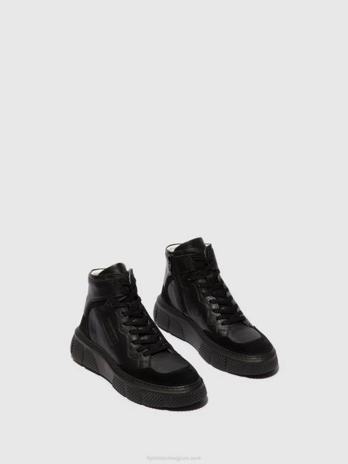 zwart Fly London vrouwen vetersneakers eppe531 V2B0736