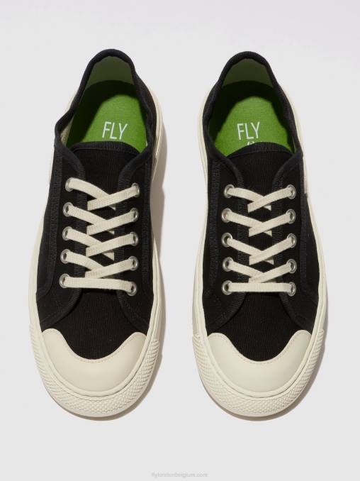 zwart Fly London vrouwen vetersneakers tere557 V2B0742