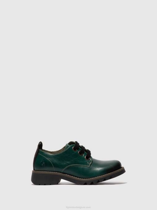 klaver groen Fly London vrouwen veterschoenen ruda538 V2B0679