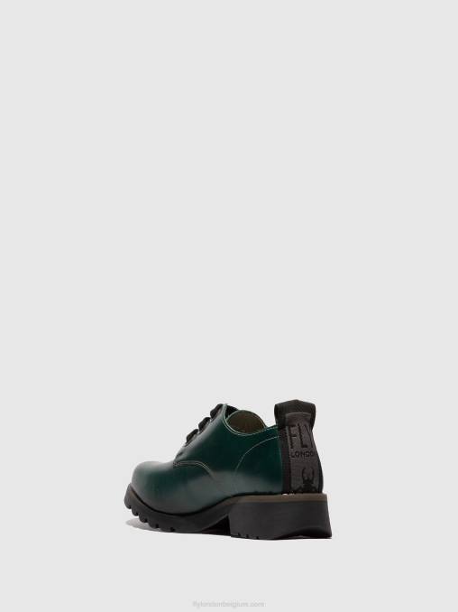 klaver groen Fly London vrouwen veterschoenen ruda538 V2B0679