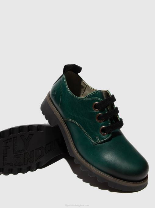 klaver groen Fly London vrouwen veterschoenen ruda538 V2B0679
