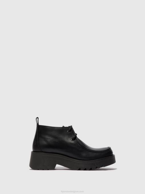 zwart Fly London vrouwen veterschoenen megg90 V2B0680