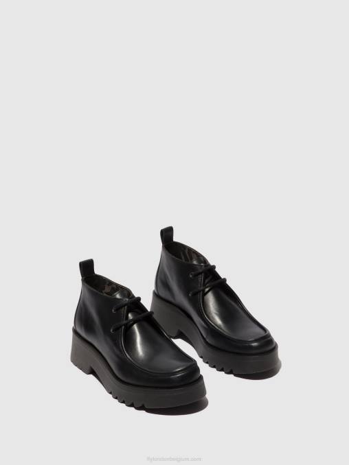 zwart Fly London vrouwen veterschoenen megg90 V2B0680