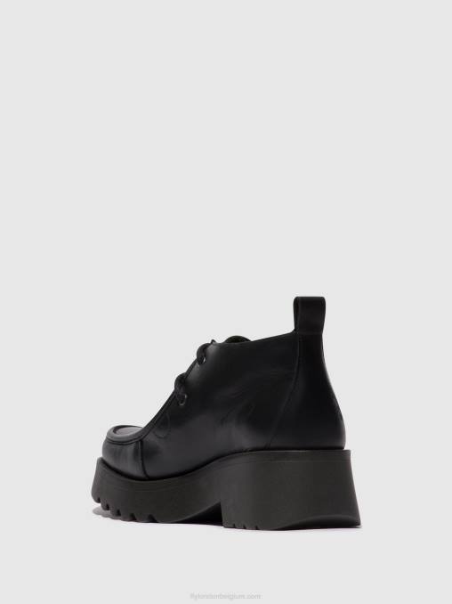 zwart Fly London vrouwen veterschoenen megg90 V2B0680