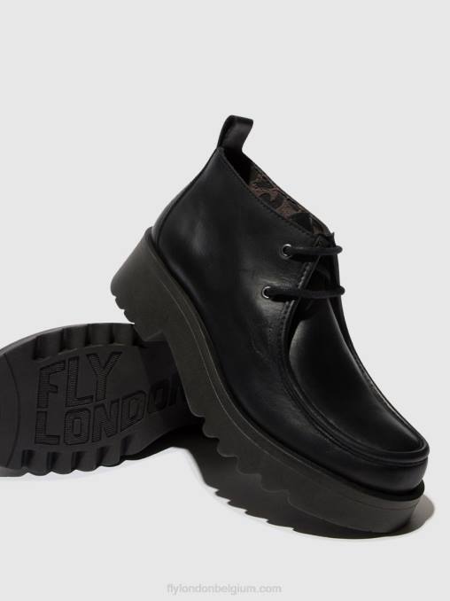 zwart Fly London vrouwen veterschoenen megg90 V2B0680